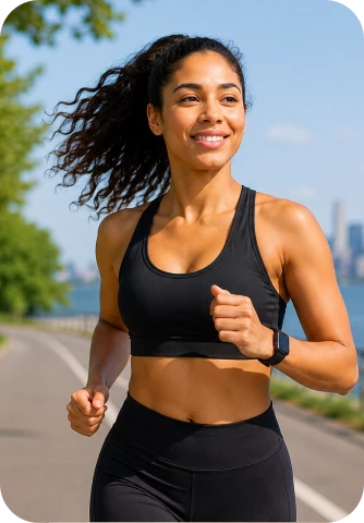 Woman with healthy blonde hair